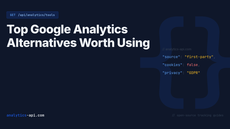 Top Google Analytics Alternatives — analytics api cover